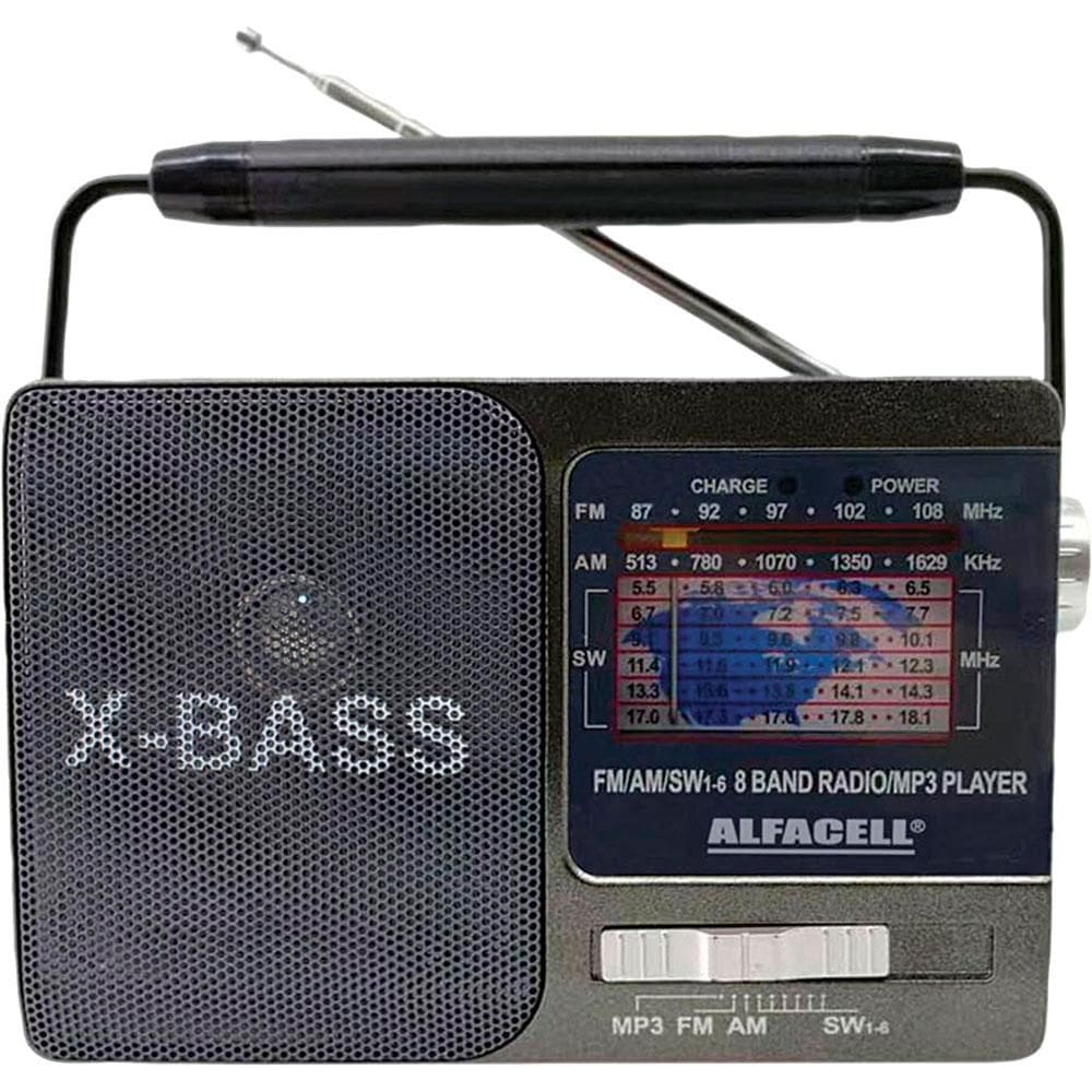 Rádio Portátil FM AM Alfacell AL0119 Preto