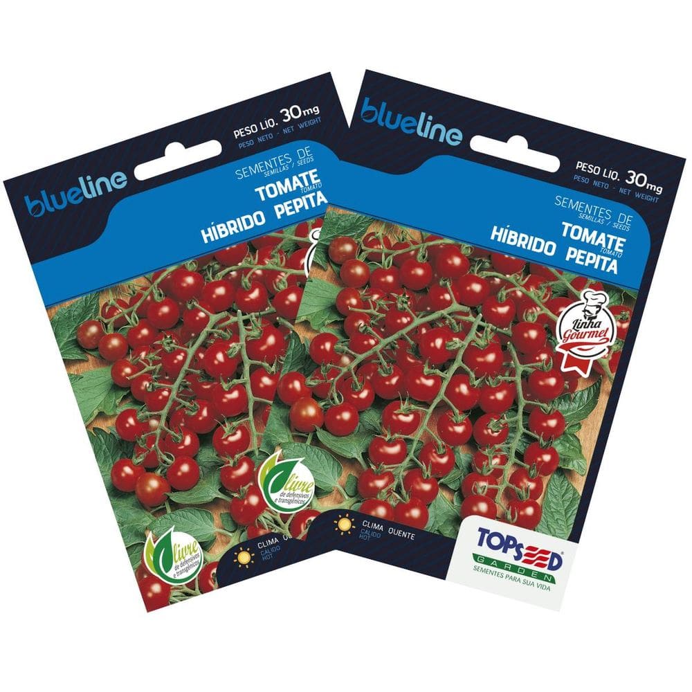 2X Sementes de Tomate Hibrido Pepita Blueline TOPSEED
