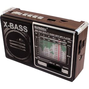 Rádio Portátil FM AM Alfacell AL0105M Marrom