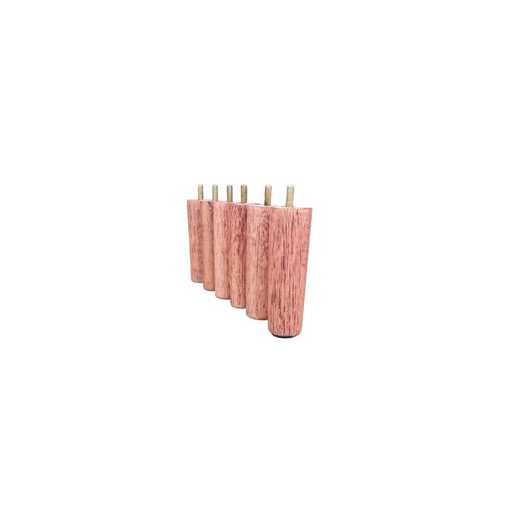 Pes Cama Box Madeirado Eucalipto 12 cm de Altura Kit com 6 Unidades