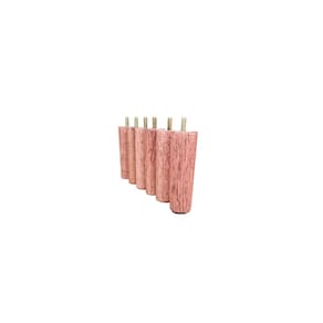 Pes Cama Box Madeirado Eucalipto 12 cm de Altura  Kit com 6 Unidades