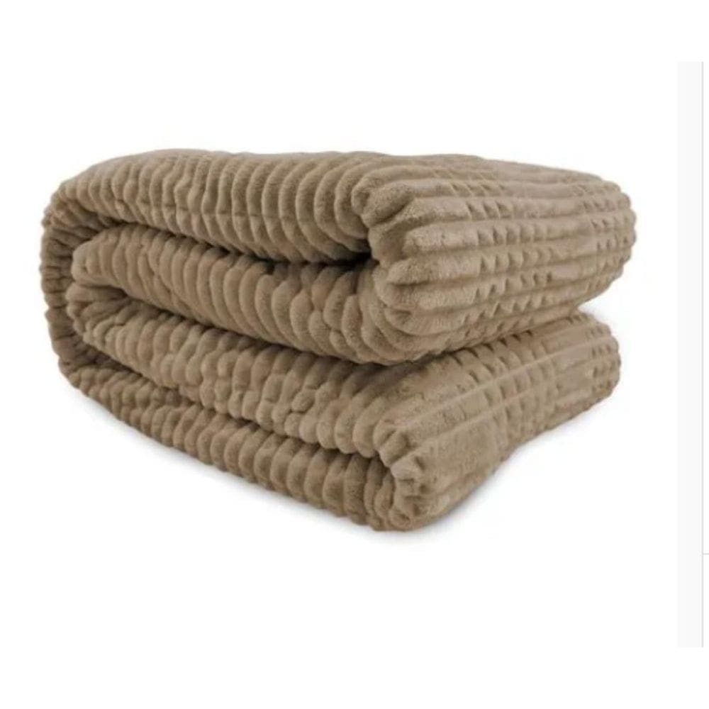 Cobertor / Manta Microfibra King Mont Blanc - Andreza Kaki