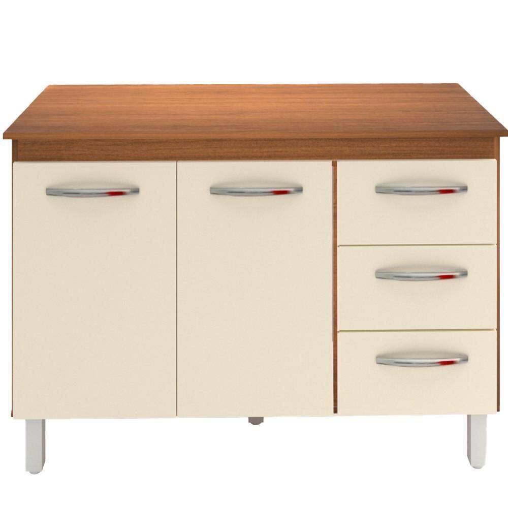 Balcao Com Tampo 120cm 9110x9300 Savana Off White Mobbs Savana Off White