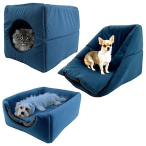 Cama Toca Iglu 3 em 1 Suede Cachorro Gato Frio Quente Pet M
