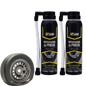 Kit 2 Reparador De Pneu Instantâneo Tapa Furo M500 150Ml