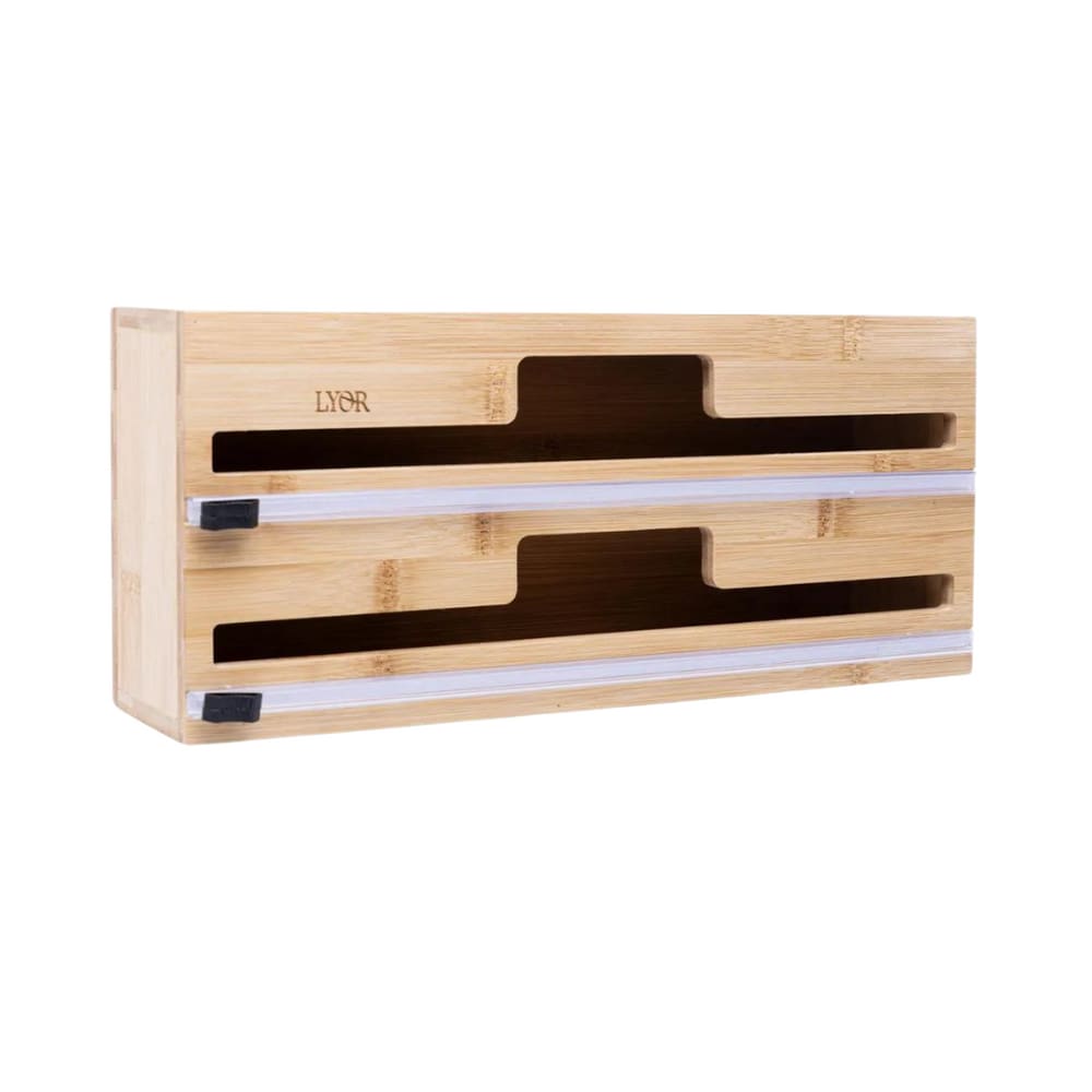 Organizador De Rolos Para Gaveta/Parede Em Bambu 33,3x14,5cm Lyor