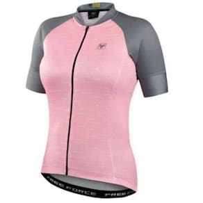 Camisa Feminina Free Force Sport Enjoy Rosa/Cinza G