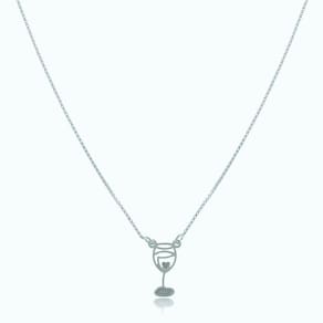 Gargantilha taça de vinho prata 925