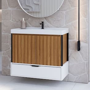 Gabinete de Banheiro Toucador Ana 80 Branco