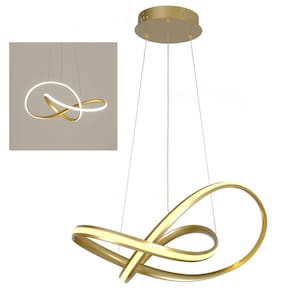 Lustre Pendente 3000K LED Arco Infinito Iluminaçao Sala Quarto Hall de Entrada Moderno Comercial Residencial Decoraçao