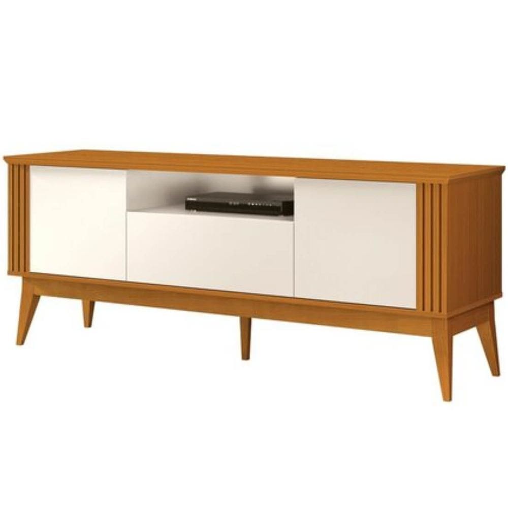 Rack Morgan 180cm para TV Até 75 Polegadas 2 Portas 1 Gaveta EDN Cor Cedro Off White