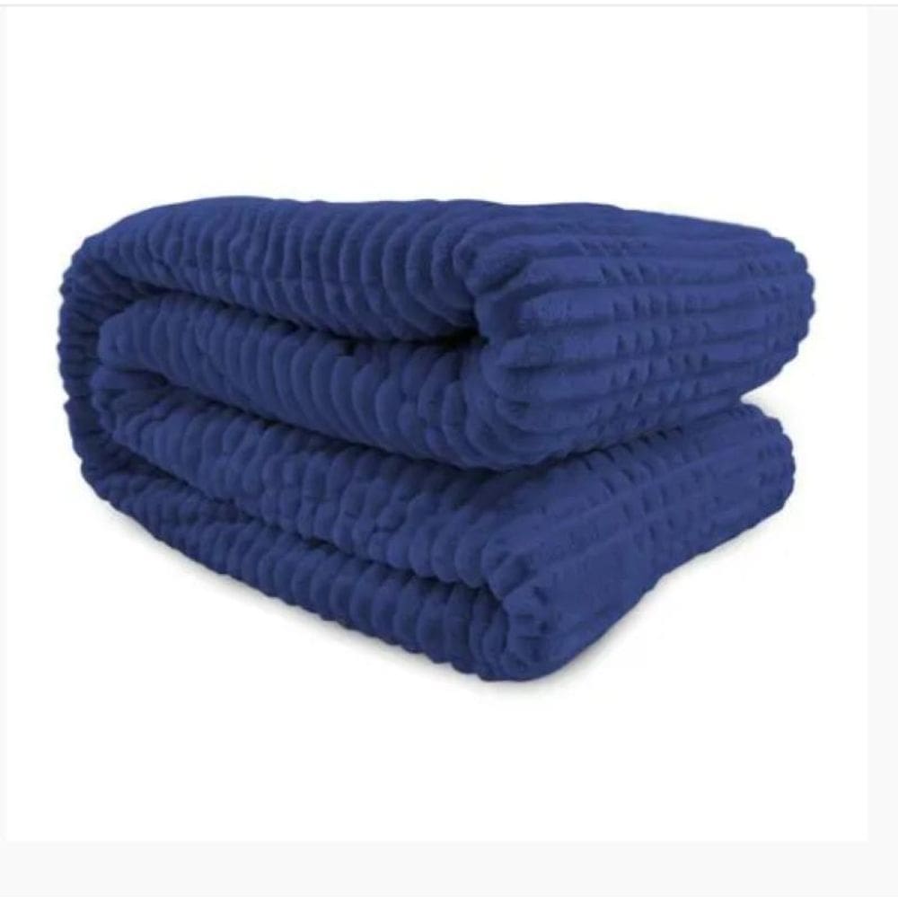 Cobertor / Manta Microfibra King Mont Blanc - Andreza Navy