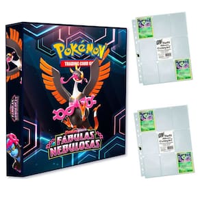 Album Pasta Fichário Pokemon Escarelete e Violeta Fábulas Nebulosas com 20 Folhas 9 Bolsos YES TCG
