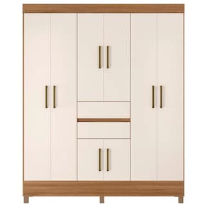 Guarda Roupa Casal 08 Portas 82060 Amendola Off White Demobile Amendola Off White