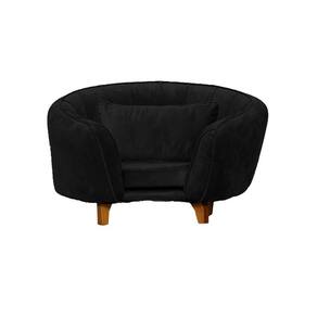 Poltrona Cama Caminha Pet Baby Laddi Veludo Preto Dvinn Preto