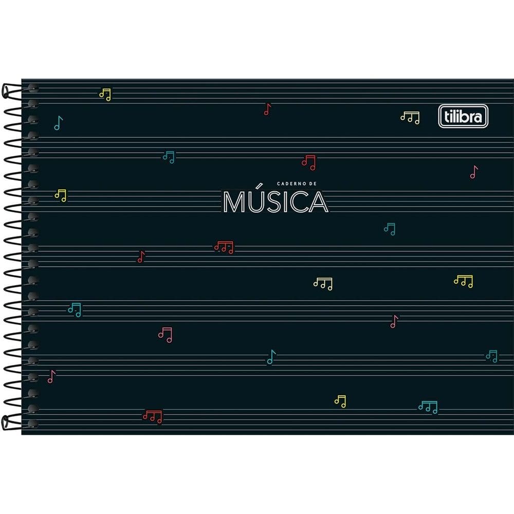 Caderno Pequeno de Música Espiral Capa Dura 80 Folhas Tilibra