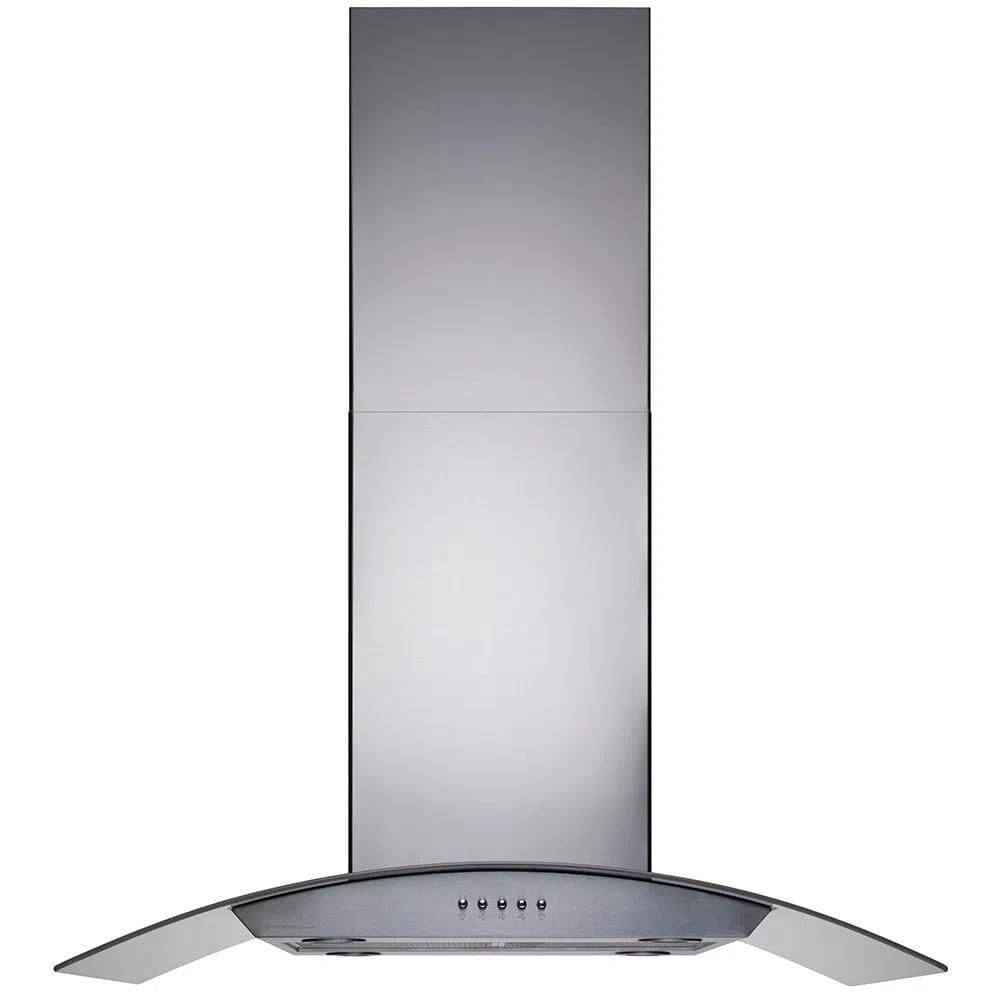 Coifa e Depurador de Ilha 90cm Cadence Gourmet Vidro Curvo Inox 220V - CFA502