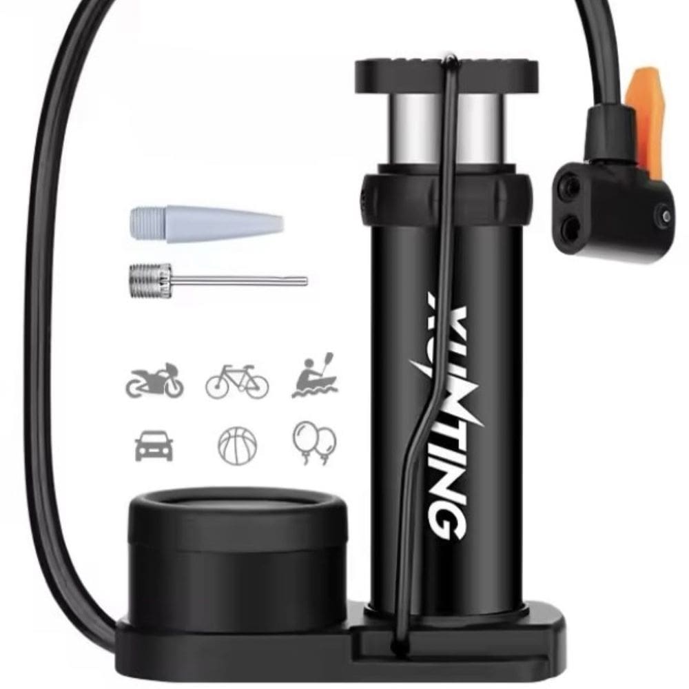 Inflador Bomba de Ar Xunting com Manômetro 140PSI Antiderrapante
