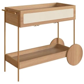 Carrinho Bar Porta Taças 110 Cm Pes Metal Oslo 28964 Hanover Artesano Hanover