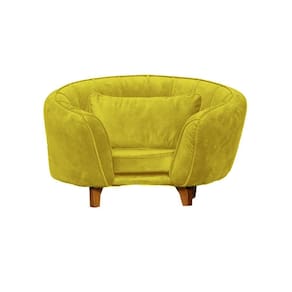 Poltrona Cama Caminha Pet Baby Laddi Veludo Amarelo Dvinn Amarelo