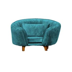 Poltrona Cama Caminha Pet Baby Laddi Veludo Turquesa Dvinn Turquesa