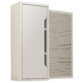 Espelheira Para Banheiro 60 Cm 1 Porta Bn3648 Branca