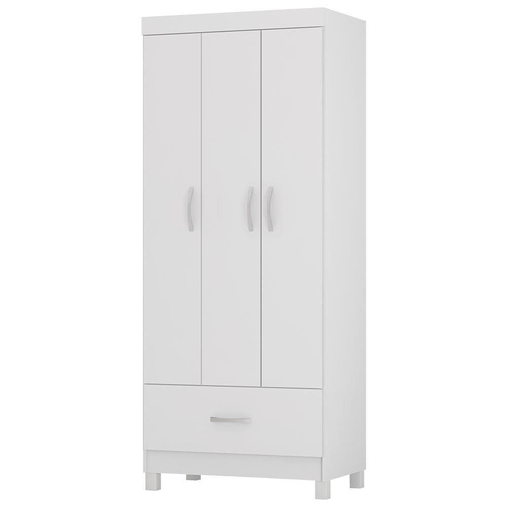 Guarda Roupa Solteiro 03 Portas 31060 Branco Demobile Branco