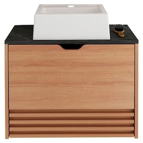 Gabinete Cuba Banheiro Bn3630x13 Amendoa Marmore