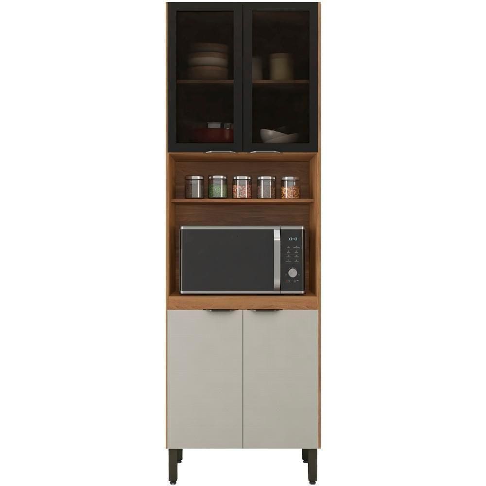 Paneleiro 2 Portas Vidro 70cm 94551 Amendola Nude