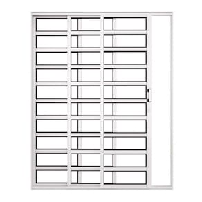 Porta Correr 3 Folhas Horizontal Aluminio Branco 160X215 Direita Premium