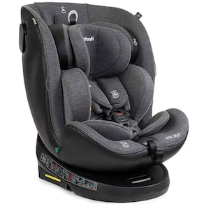 Cadeirinha Para Auto Isofix Top Tether Infanti Mia 360 I-Size 0 A 36kg Reclinável Ajustável Preto Cadeira Passeio Carro Bebê Infantil Base Giratória