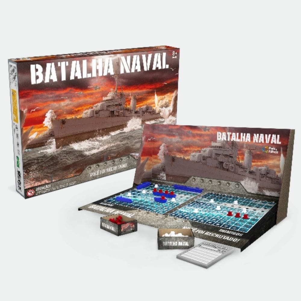 Batalha Naval Infantil Jogo de Tabuleiro 2 Jogadores Pais&Filhos
