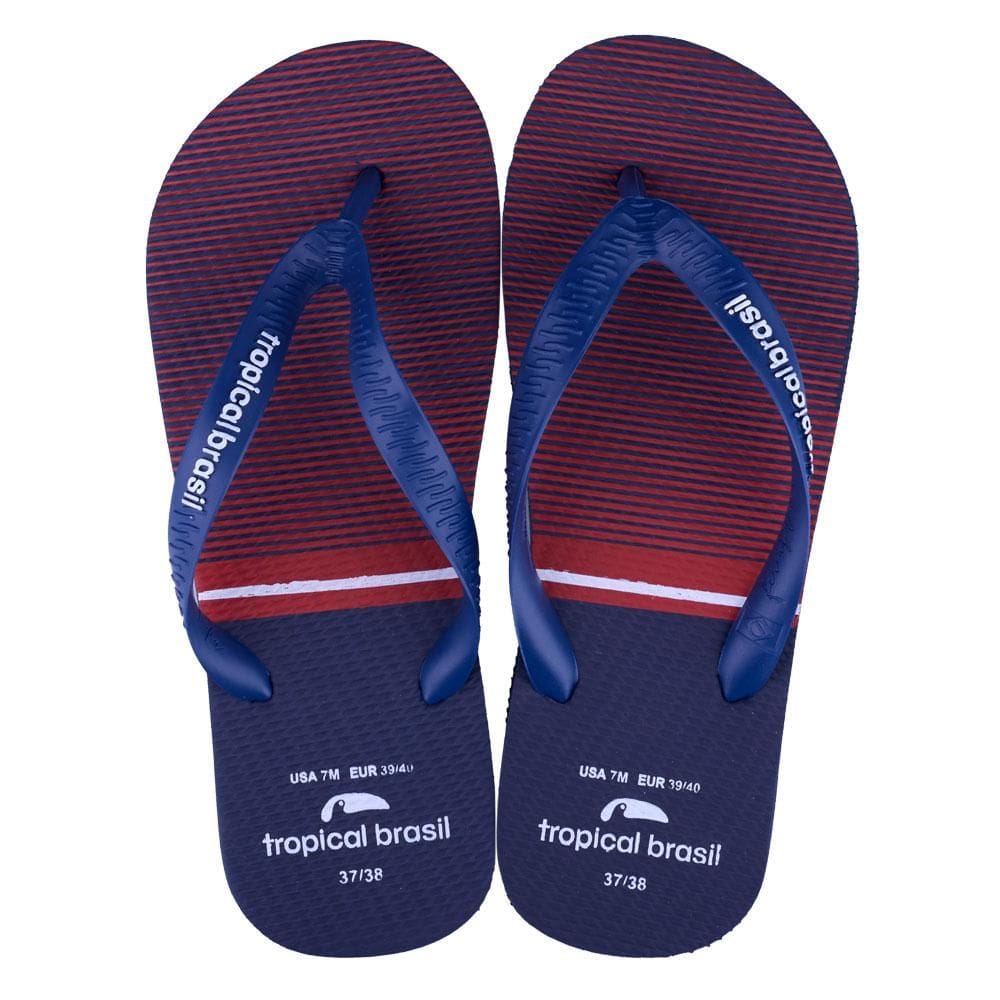 Chinelo Azul Marinho 37/38 Tropical TB3125