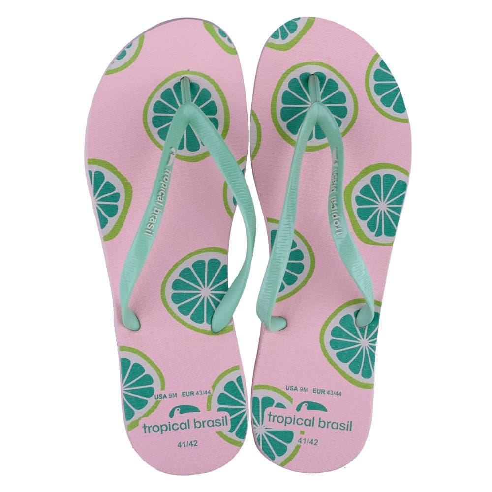 Chinelo Estampado 41/42 Tropical TB4156