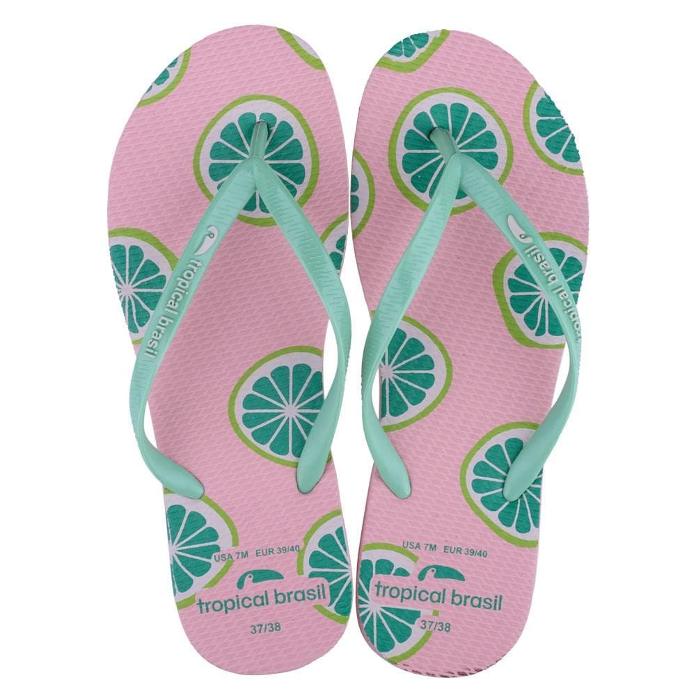 Chinelo Estampado 37/38 Tropical TB4156