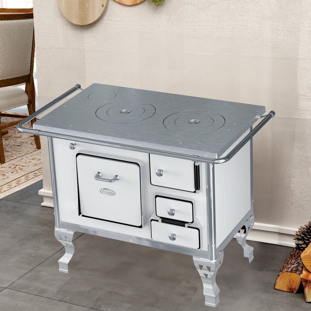 Fogão a Lenha Compacto N1 Cozinha Nacional Branco
