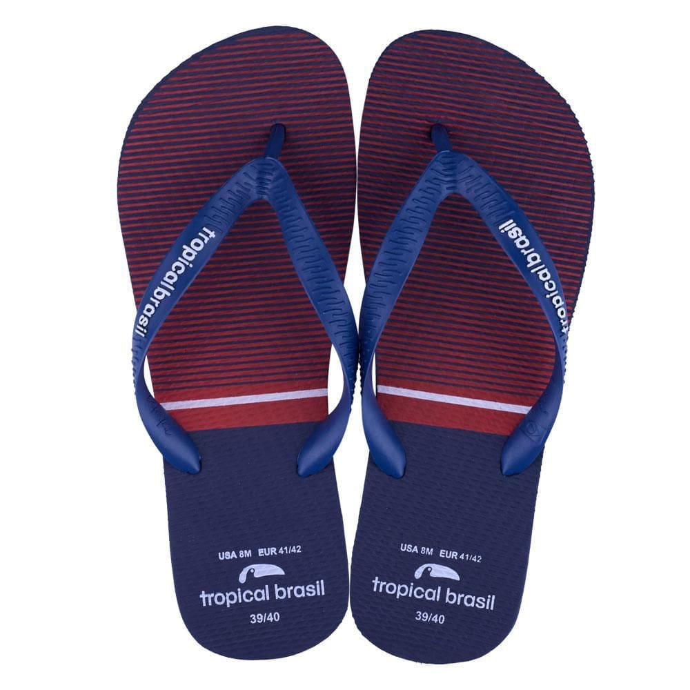 Chinelo Azul Marinho 39/40 Tropical TB3125