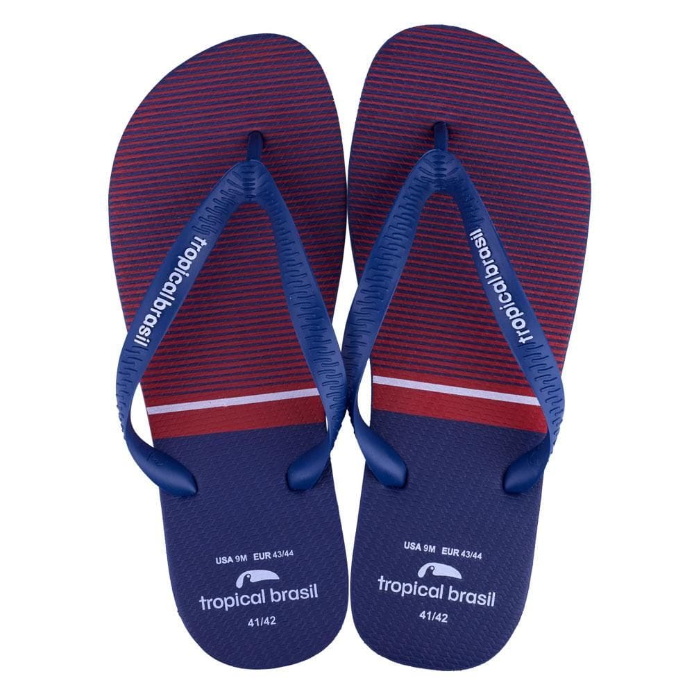 Chinelo Azul Marinho 41/42 Tropical TB3125