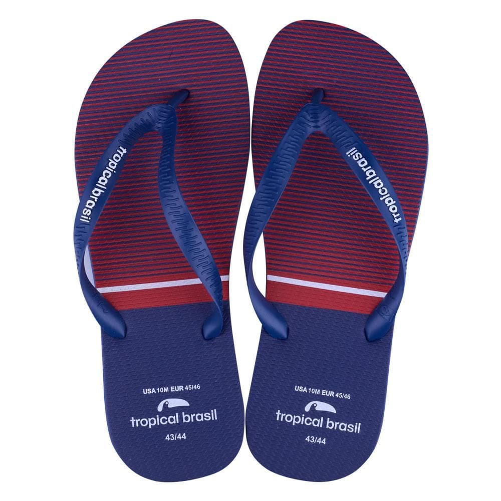 Chinelo Azul Marinho 43/44 Tropical TB3125