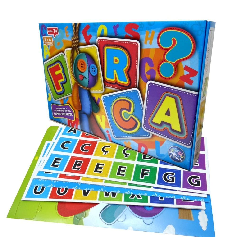 Jogo Tabuleiro Infantil Forca 2 a 4 Jogadores Interativo Pais&Filhos