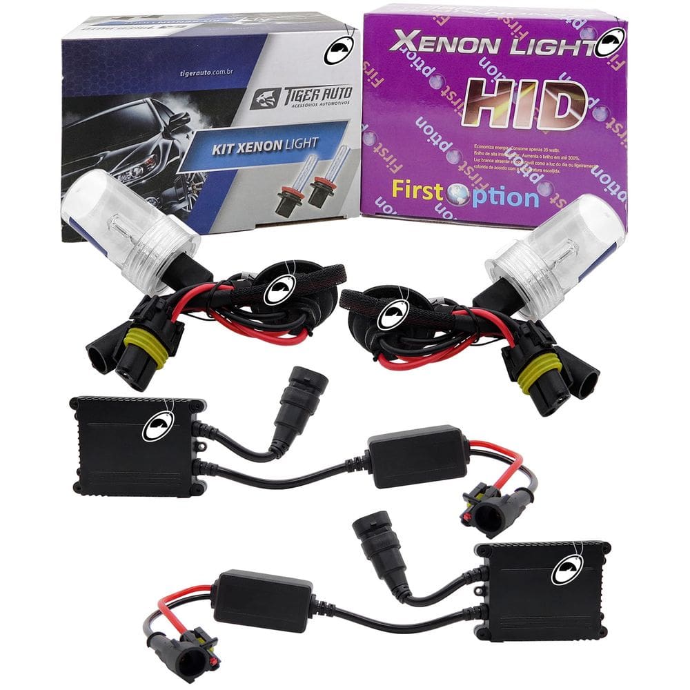 Kit Xenon H11 6000K Com Reator Digital HID