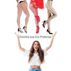 Meia Calça Arrastão Trama Média - Escolha sua cor preferida