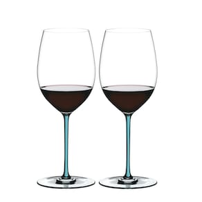Kit 2 Taças Vinho Riedel Fatto a Mano Merlot Haste Colorida