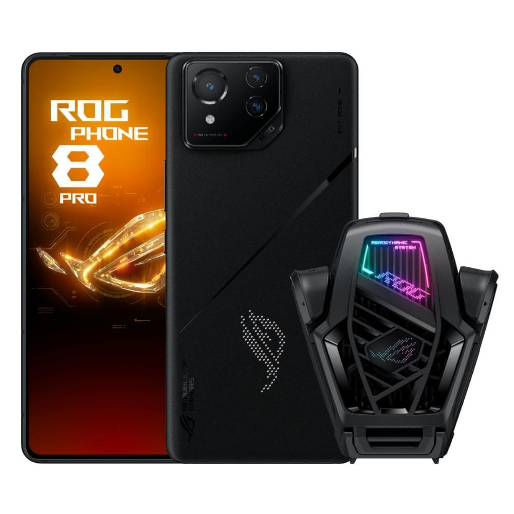 Smartphone ASUS ROG Phone 8 Pro Edition 1TB 5G 2 Snapdragon 8 Gen3 24Gb Ram Tela 6,78" AMOLED 165Hz Câm Tripla 50MP+32MP + AeroActive Cooler - Bl