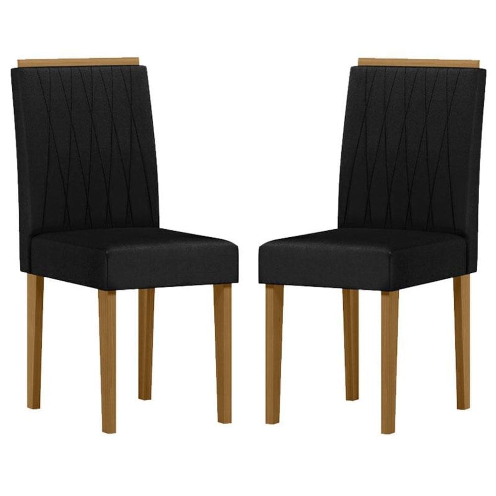 Cadeira para Mesa de Jantar Ana Kit 2 peças Ype Veludo Preto – New Ceval