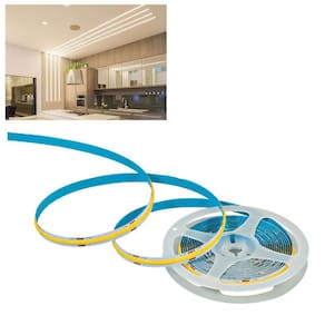 Fita LED COB 4000K 12v IP20 5 Metros 18w Sala Loja Sanca Espelho Teto Rebaixado Gesso Iluminaçao Profissional