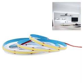 Fita LED 6500K COB 12v 5 Metros IP20 18w Teto Rebaixado Perfil Gesso Sanca Espelho Iluminaçao Profissional Ambiente Interno Externo