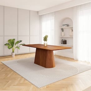 Mesa de Jantar Retangular 210cm Baobá Cabecasa Madeiramadeira Cinamomo Canela