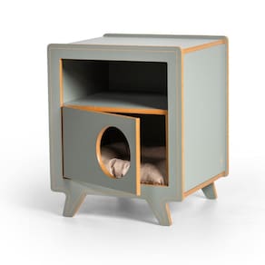 Mesa de Cabeceira para Gatos Old Porta Esquerda Verde