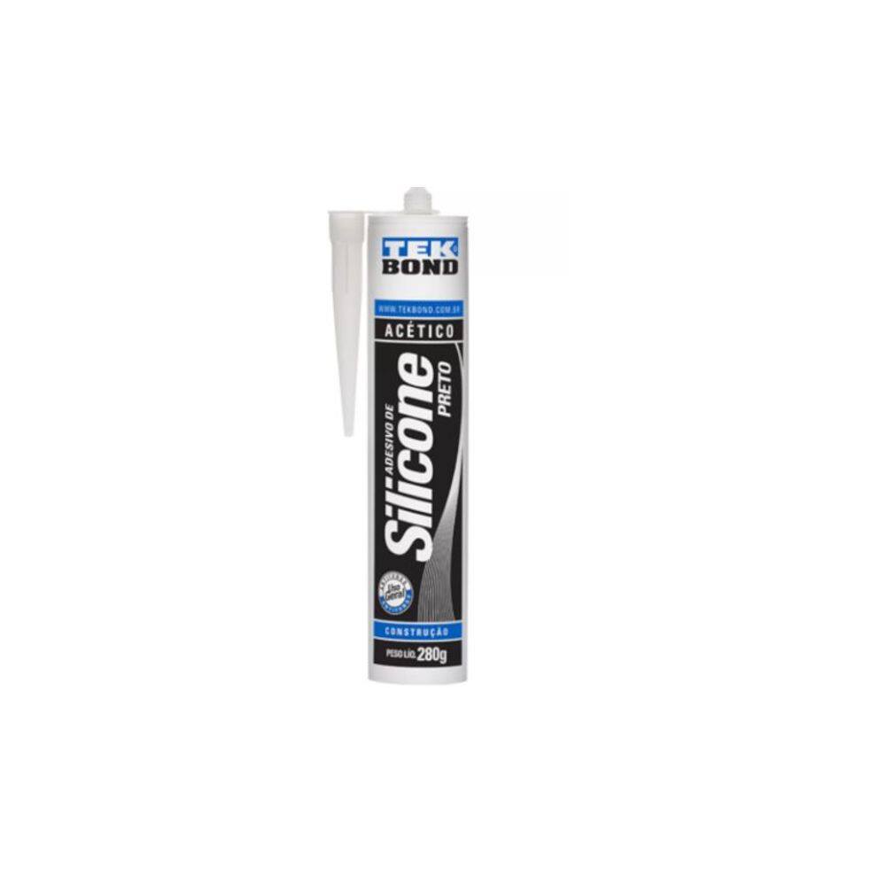 Adesivo de Silicone Acético Preto 280g - TEKBOND (22024002000)